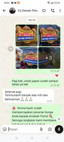 Testimonial Papan Bunga Pernikahan cepu