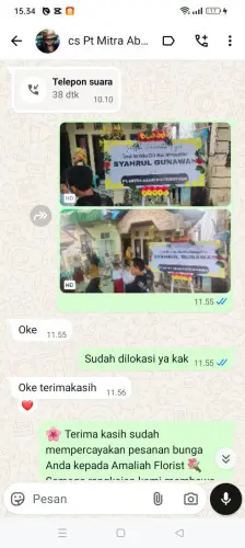 Testimonial Papan Bunga cepu