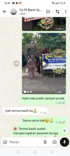 Testimonial Papan Bunga cepu
